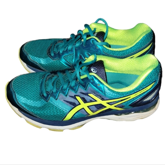 ASICS Shoes GEL GT-2000 4 Womens Size 8.5 Green Neon Running Sneaker T656N - Picture 2 of 11